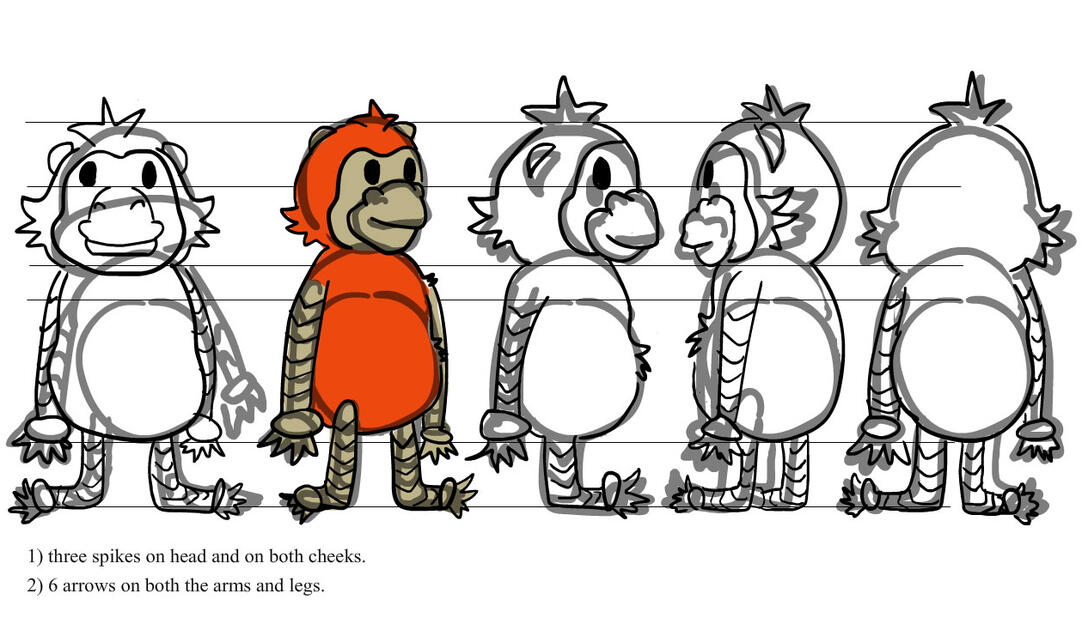 Character sheet for Monkey Strike